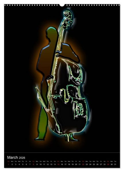 Produktbild: Jazz Over Time (High Quality Premium Wall Calendar 2026 DIN A2 portrait),CALVENDO 12 Month Wall Calendar