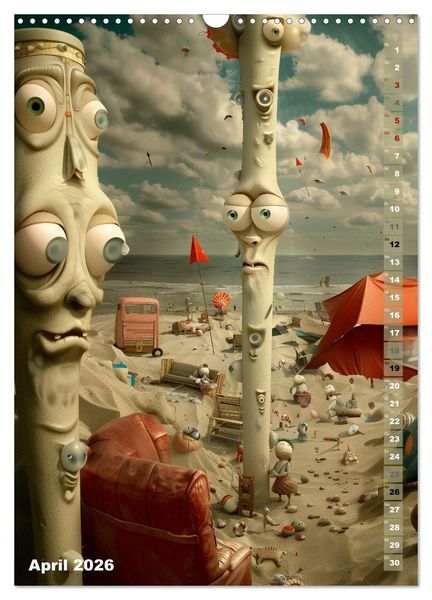 Produktbild: Die Fl&uuml;sternden T&uuml;rme von Ebensand (Wandkalender 2026 DIN A3 hoch), CALVENDO Monatskalender