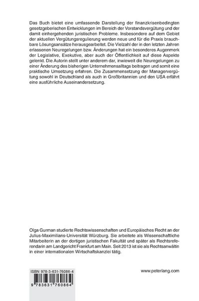 Produktbild: Die Vorstandsverg&uuml;tung nach der Finanzkrise