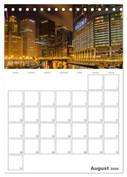 Produktbild: CHICAGO Terminplaner (Tischkalender 2026 DIN A5 hoch), CALVENDO Monatskalender