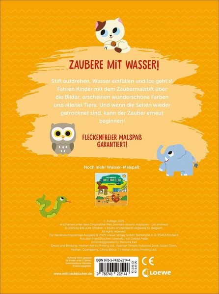 Produktbild: Das magische Wassermalbuch - Tiere