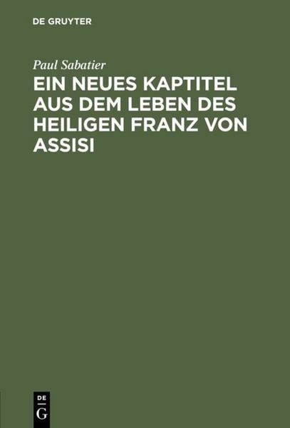 Produktbild: Ein neues Kaptitel aus dem Leben des Heiligen Franz von Assisi