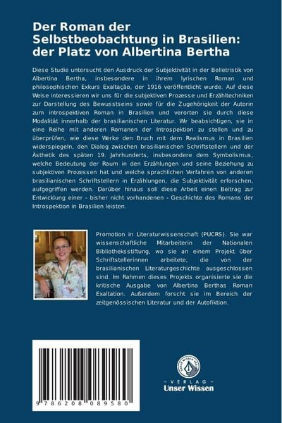 Produktbild: Der Roman der Selbstbeobachtung in Brasilien: der Platz von Albertina Bertha