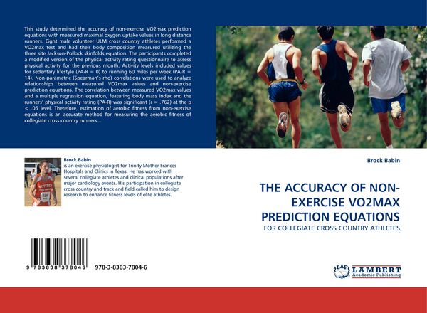 Produktbild: The Accuracy Of Non-Exercise Vo2max Prediction Equations