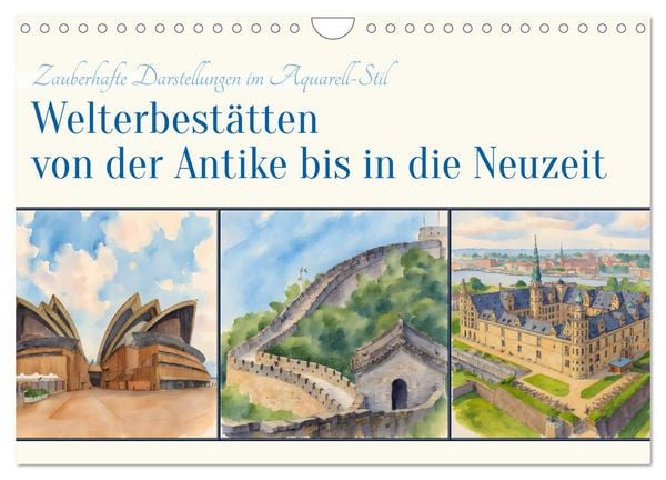 Produktbild: Welterbest&auml;tten von der Antike bis in die Neuzeit (Wandkalender 2026 DIN A4 quer), CALVENDO Monatskalender