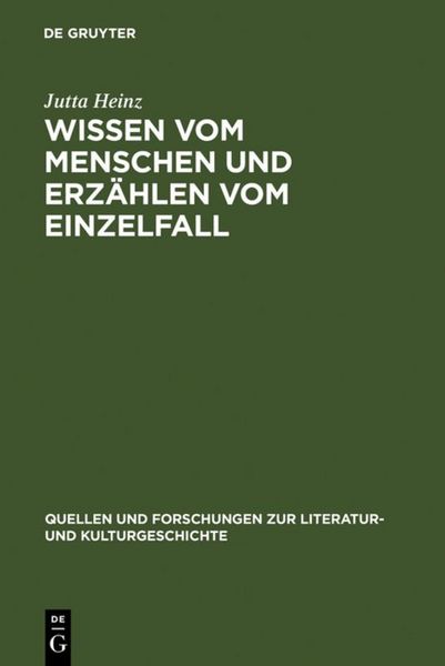 Produktbild: Wissen vom Menschen und Erz&auml;hlen vom Einzelfall