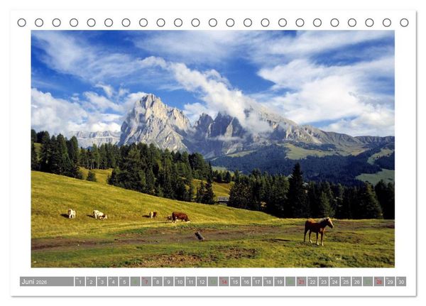 Produktbild: S&Uuml;DTIROL - Land der Berge (Tischkalender 2026 DIN A5 quer), CALVENDO Monatskalender
