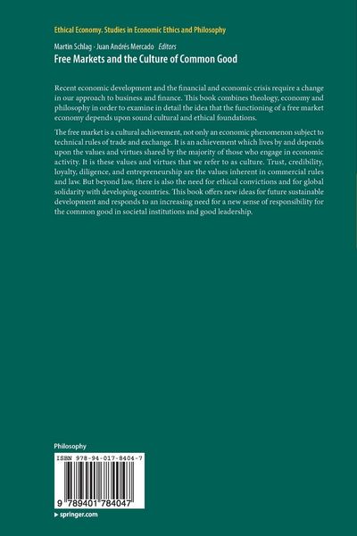 Produktbild: Free Markets and the Culture of Common Good