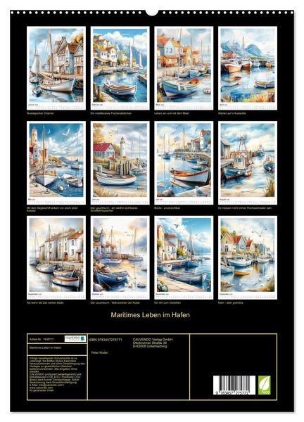 Produktbild: Maritimes Leben im Hafen (hochwertiger Premium Wandkalender 2026 DIN A2 hoch), Kunstdruck in Hochglanz