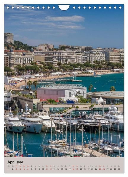 Produktbild: C&Ocirc;TE D&rsquo;AZUR Cannes, Monaco und Nizza (Wandkalender 2026 DIN A4 hoch), CALVENDO Monatskalender