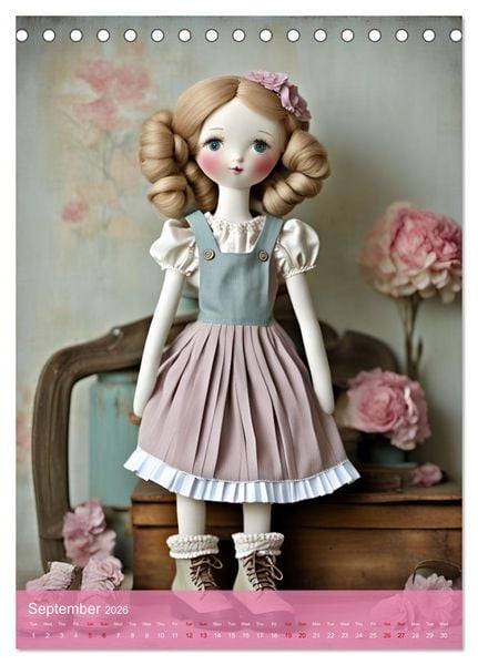 Produktbild: Romantic Dolls (Desk Calendar 2026 DIN A5 portrait), CALVENDO 12 Month DeskCalendar