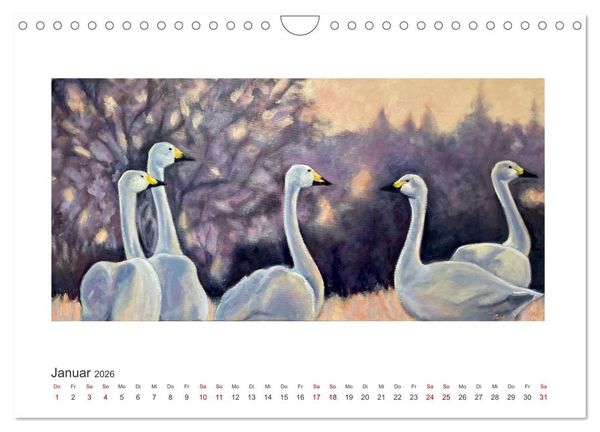 Produktbild: Auf leichten Schwingen - Zugv&ouml;gel (Wandkalender 2026 DIN A4 quer), CALVENDO Monatskalender