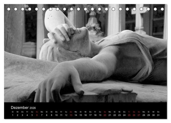 Produktbild: Lebende Steine - Skulpturen auf dem Friedhof Staglieno (Tischkalender 2026 DIN A5 quer), CALVENDO Monatskalender