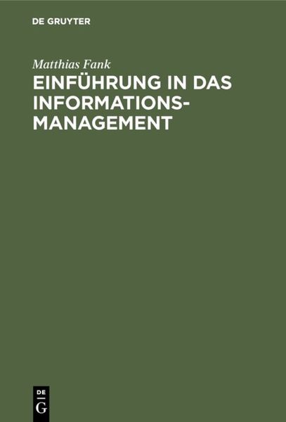 Produktbild: Einf&uuml;hrung in das Informationsmanagement