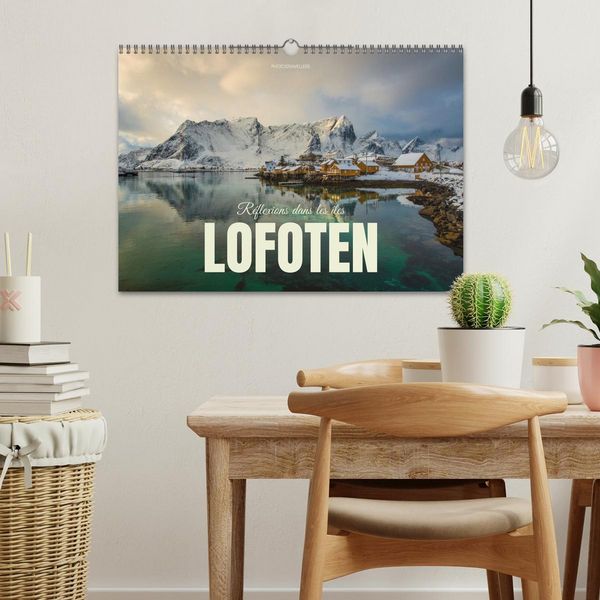 Produktbild: R&eacute;flexions dans les &icirc;les Lofoten (Calendrier mural 2026 DIN A3 vertical), CALVENDO calendrier mensuel
