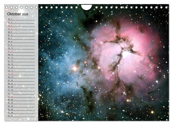Produktbild: Universum. Farbenpracht der Gasnebel (Wandkalender 2026 DIN A4 quer), CALVENDO Monatskalender