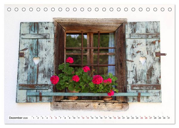 Produktbild: Bauernfenster (Tischkalender 2026 DIN A5 quer), CALVENDO Monatskalender