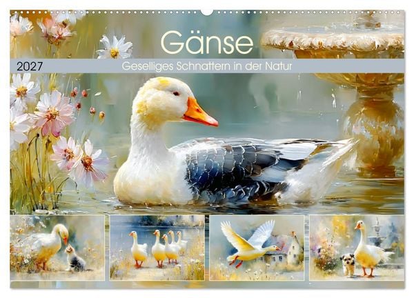 Produktbild: G&auml;nse. Geselliges Schnattern in der Natur (Wandkalender 2027 DIN A2 quer), CALVENDO Monatskalender