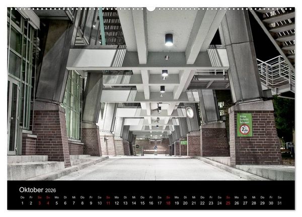 Produktbild: hamburg - night views (Wandkalender 2026 DIN A2 quer), CALVENDO Monatskalender