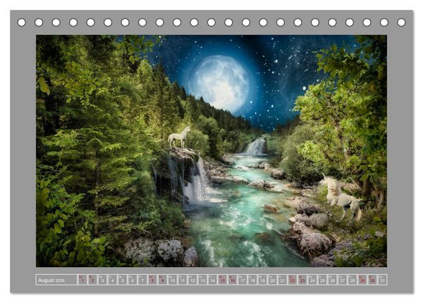 Produktbild: Zeit der Einh&ouml;rner (Tischkalender 2026 DIN A5 quer), CALVENDO Monatskalender