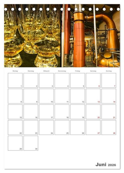 Produktbild: Schottland Impressionen - Schl&ouml;sser und Whisky (Tischkalender 2026 DIN A5 hoch), CALVENDO Monatskalender