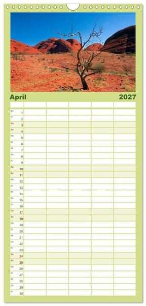 Produktbild: Familienplaner 2027 - Australien mit 5 Spalten (Wandkalender, 21 x 45 cm) CALVENDO
