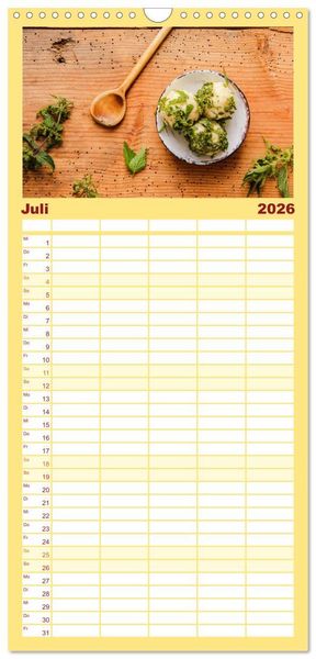 Produktbild: Familienplaner 2026 - K&ouml;stliche Brennnessel mit 5 Spalten (Wandkalender, 21 x 45 cm) CALVENDO