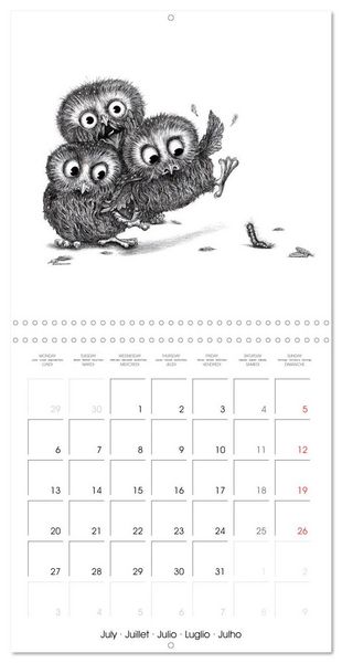 Produktbild: owls and mates 2026 (Wall Calendar 2026 12 &times; 12 Inch) CALVENDO 12 Month Wall Calendar