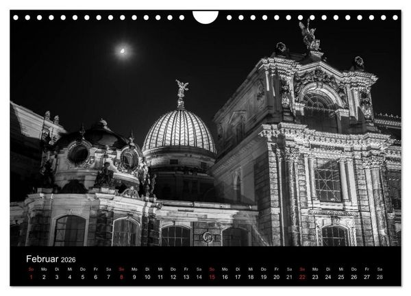 Produktbild: Dresden - Elbflorenz bei Nacht (Wandkalender 2026 DIN A4 quer), CALVENDO Monatskalender