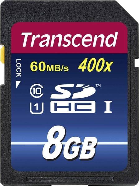 Produktbild: Transcend Premium 400 SDHC-Karte Industrial 8 GB Class 10, UHS-I