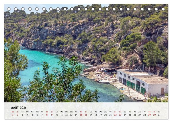 Produktbild: Majorque - Une &icirc;le &agrave; couper le souffle en M&eacute;diterran&eacute;e (Calendrier de bureau 2026 DIN A5 vertical), CALVENDO calendrier mensuel