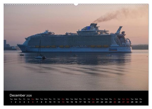 Produktbild: Cruise Southampton (High Quality Premium Wall Calendar 2026 DIN A2 landscape),CALVENDO 12 Month Wall Calendar