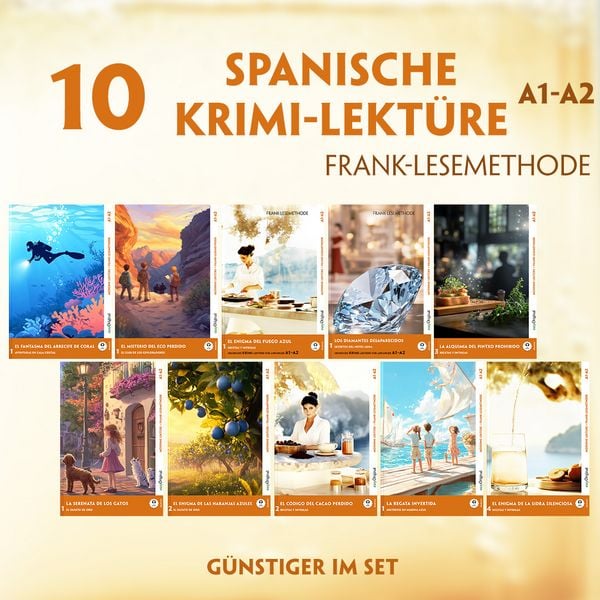 10 Spanische Krimi-Lektüre A1-A2 (10 Bücher + Audio-Online), Set von Elena Vallejo, EasyOriginal Verlag, 9783991689430