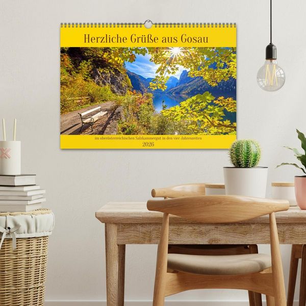Produktbild: Herzliche Gr&uuml;&szlig;e aus Gosau (Wandkalender 2026 DIN A3 quer), CALVENDO Monatskalender