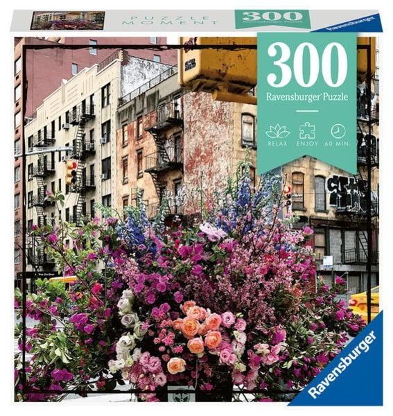 Puzzle Ravensburger Flowers in New York Moment 300 Teile