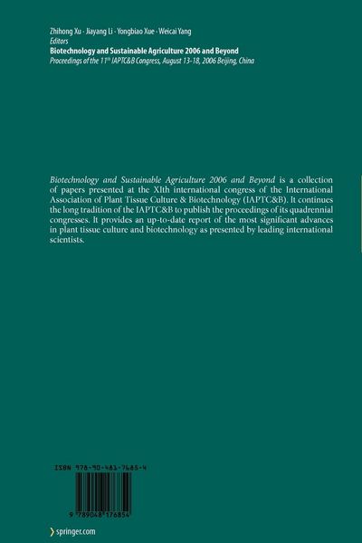 Produktbild: Biotechnology and Sustainable Agriculture 2006 and Beyond