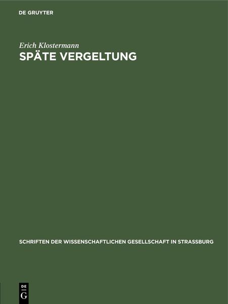 Produktbild: Sp&auml;te Vergeltung