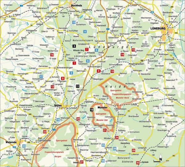 Produktbild: Die L&uuml;neburger Heide erfahren 30 Radtouren durch malerische Landschaften, zu reizvollen St&auml;dten und kulturellen Highlights