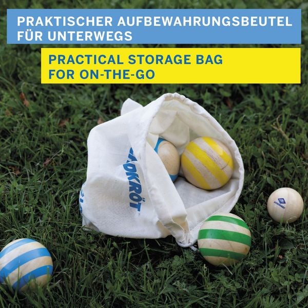 Produktbild: Schildkr&ouml;t 970007 - Holz Boccia Set, 7-teilig, mit Aufbewahrungsbeutel
