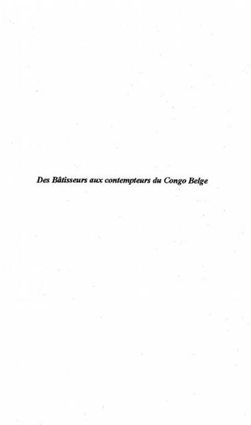 Produktbild: Des batisseurs aux contempteurs du congo