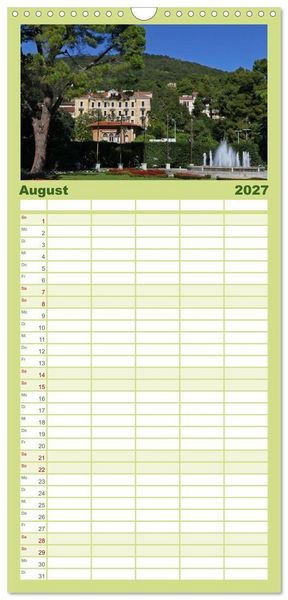 Produktbild: Familienplaner 2027 - Zauberhaftes Opatija mit 5 Spalten (Wandkalender, 21 x 45 cm) CALVENDO