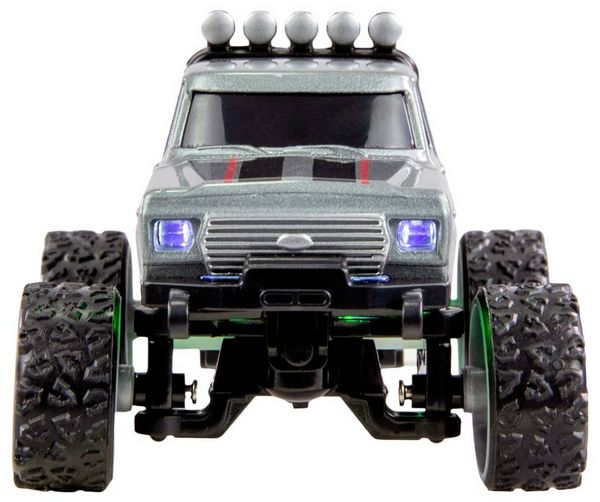 Produktbild: Amewi Grau Brushed 1:64 RC Modellauto Elektro Monstertruck Heckantrieb (2WD) RtR 2,4 GHz inkl. Akku und Ladekabel, mit Lichteffekt