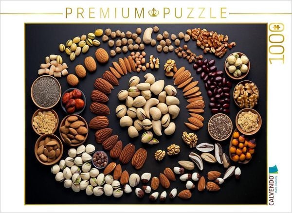 CALVENDO Puzzle Nüsse - Auswahl schön angeordnet | 1000 Teile Lege-Größe 64x48cm Foto-Puzzle für glückliche Stunden