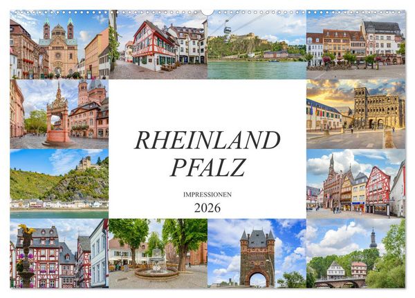 Produktbild: Rheinland Pfalz Impressionen (Wandkalender 2026 DIN A2 quer), CALVENDO Monatskalender