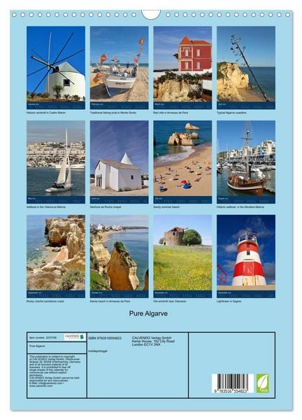 Produktbild: Pure Algarve (Wall Calendar 2026 DIN A3 portrait), CALVENDO 12 Month Wall Calendar