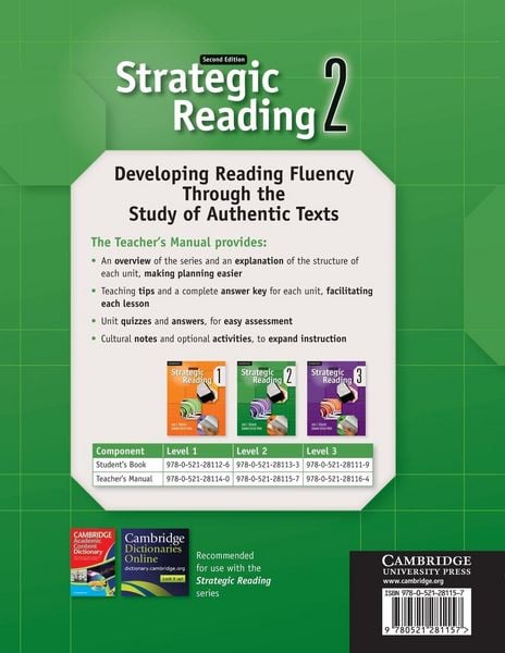 Produktbild: Strategic Reading Level 2 Teacher's Manual