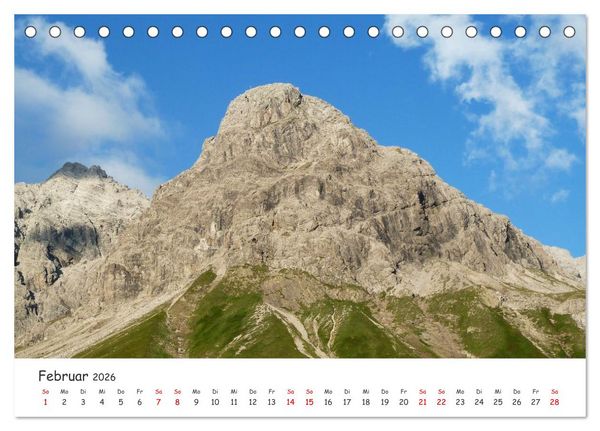 Produktbild: &Uuml;ber die Alpen - Auf dem E5 von Oberstdorf nach Meran (Tischkalender 2026 DIN A5 quer), CALVENDO Monatskalender