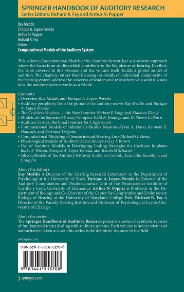 Produktbild: Computational Models of the Auditory System
