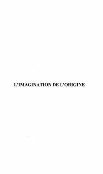 Produktbild: L'imagination De L'origine