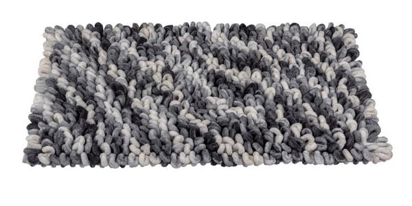 Produktbild: Badteppich Mod. Lerici, grau-blau, Polyester/Baumwolle, 60x90 cm, rutschhemmend beschichteter Rücken